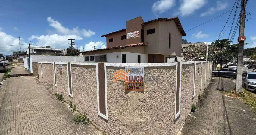 Casa de esquina para ponto comercial com 3 dormitórios e 2 salas amplas para alugar, 223 m² por r$ 8.000/mês - lagoa nova - natal/rn