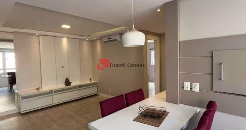 Apartamento mobiliado com sacada integrada com churrasqueira