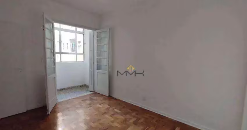 Apartamento com 1 dormitório à venda, 53 m² no embaré - santos/sp