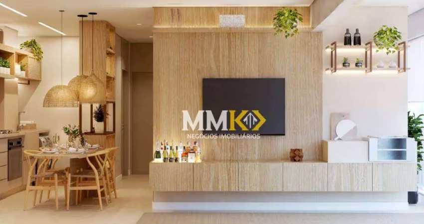 Apartamento com 2 dormitórios à venda, 48 m²novo residencial do valongo - santos/sp