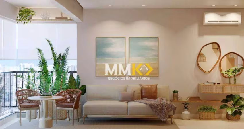 Apartamento com 2 dormitórios à venda, 48 m²novo residencial do valongo - santos/sp