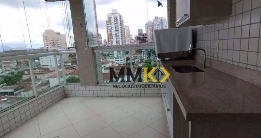Apartamento com 3 dormitórios à venda, 123 m² por r$ 1.080.000,00 - pompéia - santos/sp