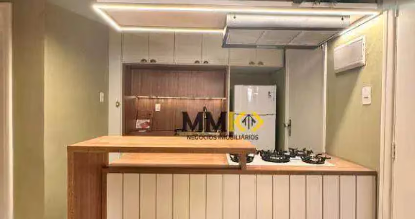 Apartamento com 1 dormitório à venda, 67 m² por r$ 712.000,00 - boqueirão - santos/sp
