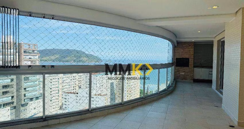 Cap Ferrat, andar alto e vista mar com 4 dormitórios, 204 m² - venda por R$ 3.300.000 ou aluguel por R$ 18.000/mês - Embaré - Santos/SP