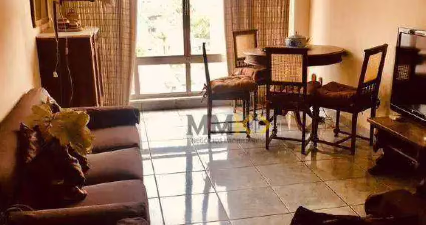 Apartamento com 2 dormitórios à venda, 100 m² no marapé - santos/sp