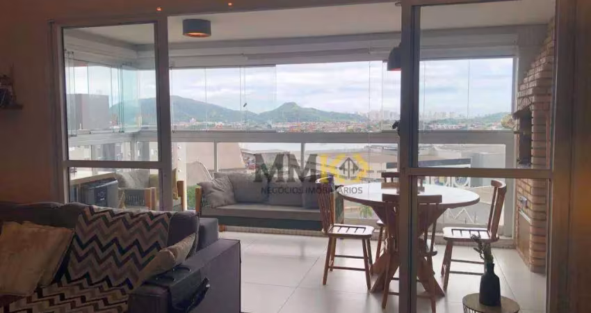 Apartamento com 3 dormitórios à venda, 111 m² na ponta da praia - santos/sp