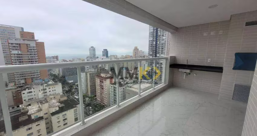 Apartamento com 2 dormitórios à venda, 87 m² por r$ 1.250.000,00 - gonzaga - santos/sp