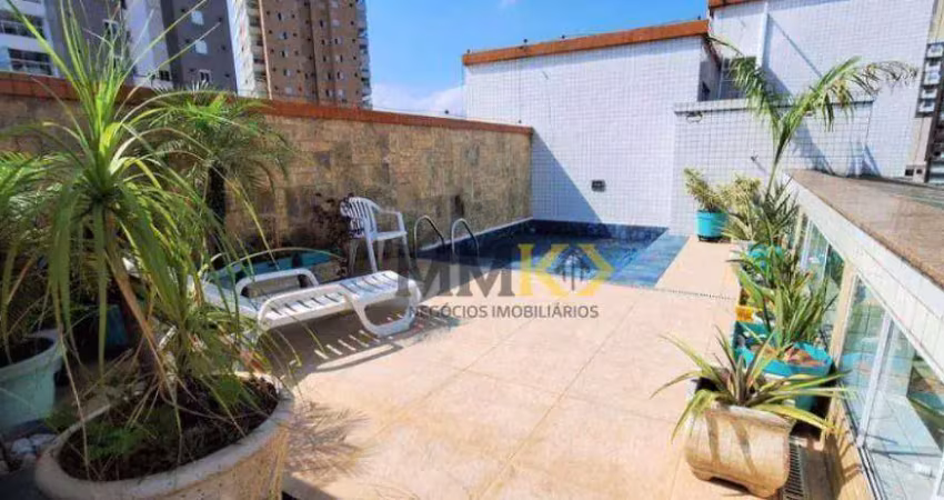Cobertura com 3 dormitórios à venda, 258 m² no gonzaga - santos/sp