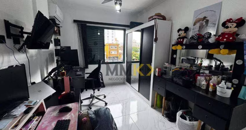 Apartamento com 2 dormitórios à venda, 71 m² no embaré - santos/sp