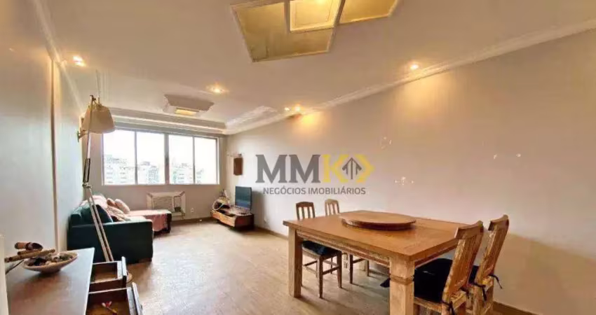 Apartamento com 3 dormitórios para alugar, 123 m² por r$ 6.200,02/mês - aparecida - santos/sp