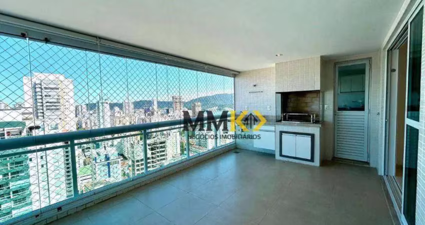 Apartamento com 3 dormitórios, 150 m² - venda por r$ 3.200.000,00 ou aluguel por r$ 14.000,00/mês - aparecida - santos/sp