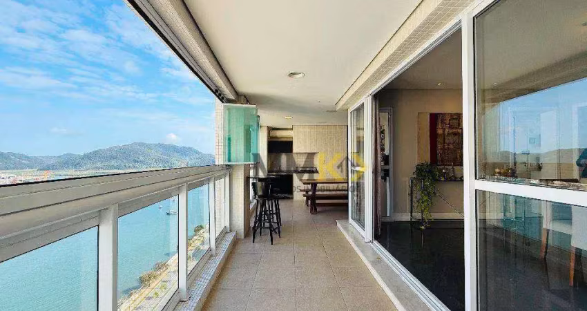 Apartamento de 3 suítes, vista mar e andar alto na ponta da praia!