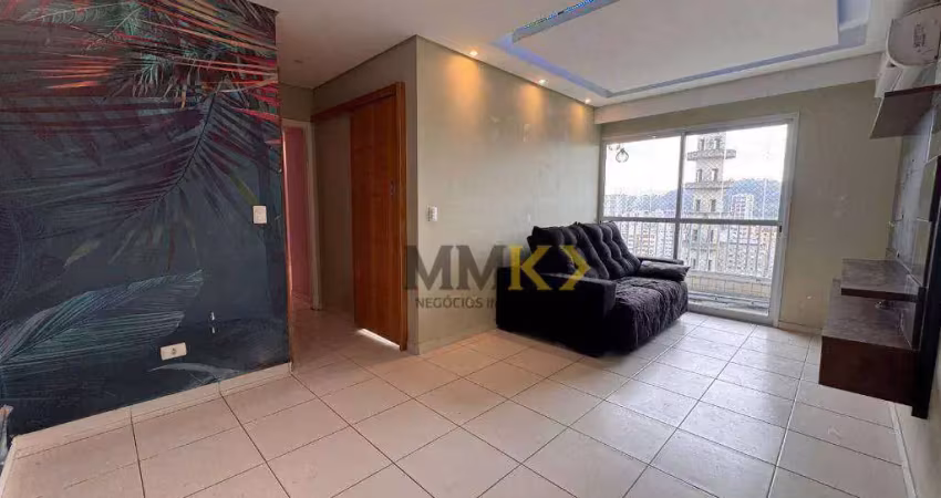 Apartamento com 2 dormitórios à venda, 68 m² - encruzilhada - santos/sp