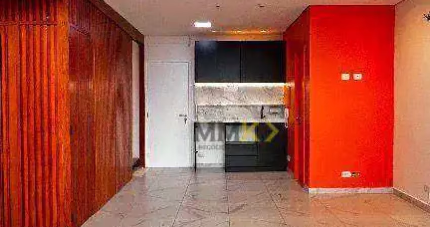 Sala comercial com 4 salas para alugar na Vila Mathias, Santos 