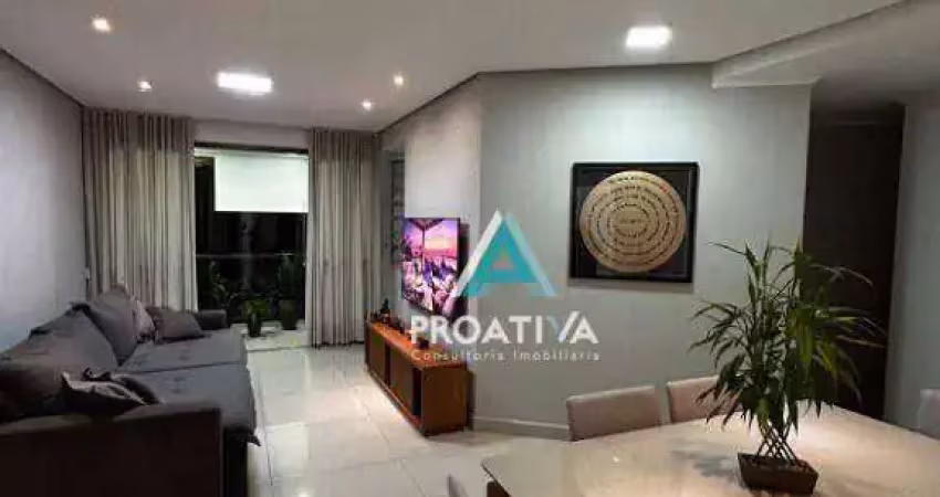 Apartamento com 3 dormitórios à venda, 98 m²- jardim - santo andré/sp