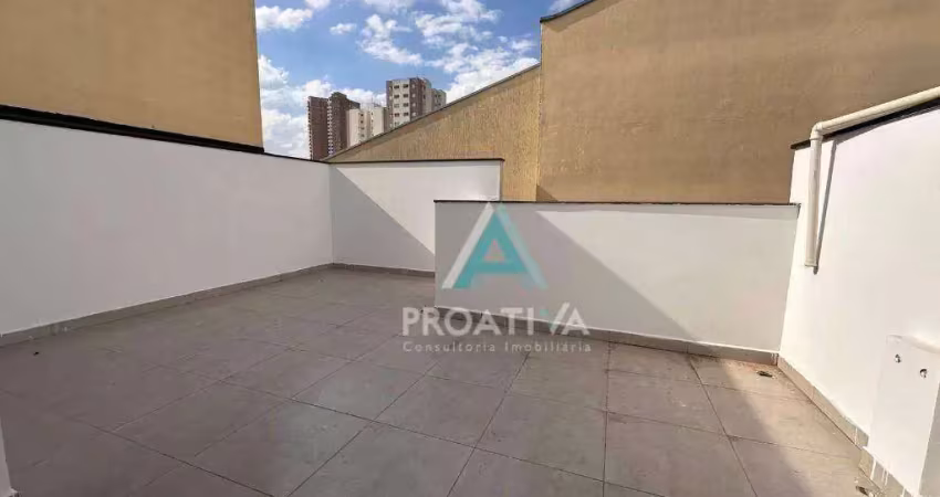 Cobertura com 2 dormitórios à venda, 100 m²  - campestre - santo andré/sp