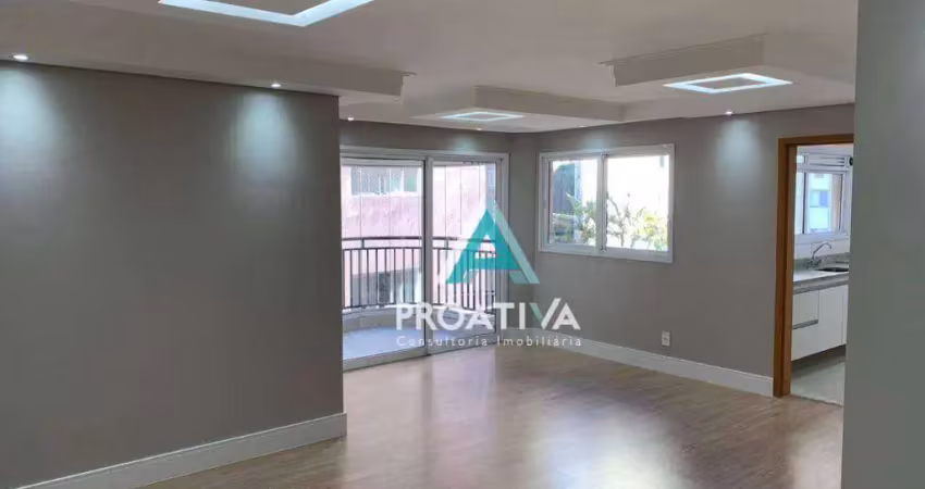 Apartamento com 3 dormitórios à venda, 118 m² - vila valparaíso - santo andré/sp