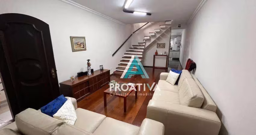 Sobrado com 3 dormitórios à venda, 209 m² - parque marajoara - santo andré/sp