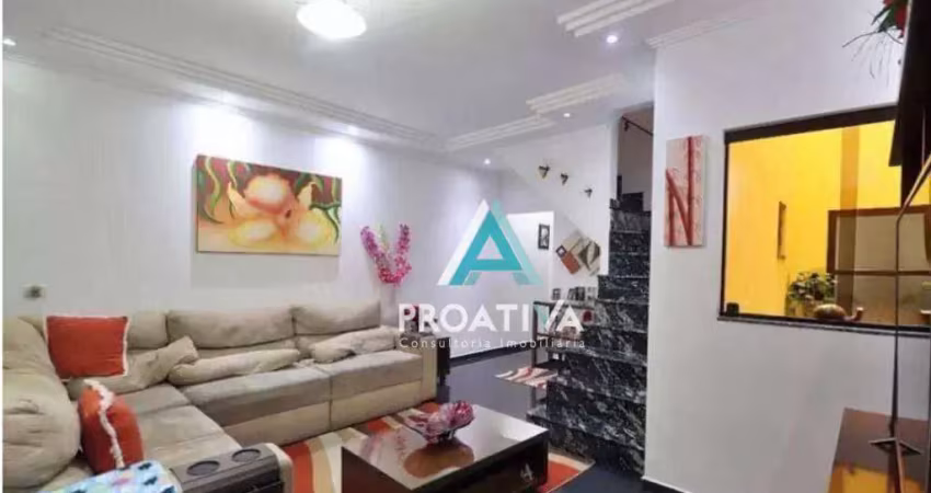 Sobrado com 4 dormitórios à venda, 201 m²- vila humaitá - santo andré/sp