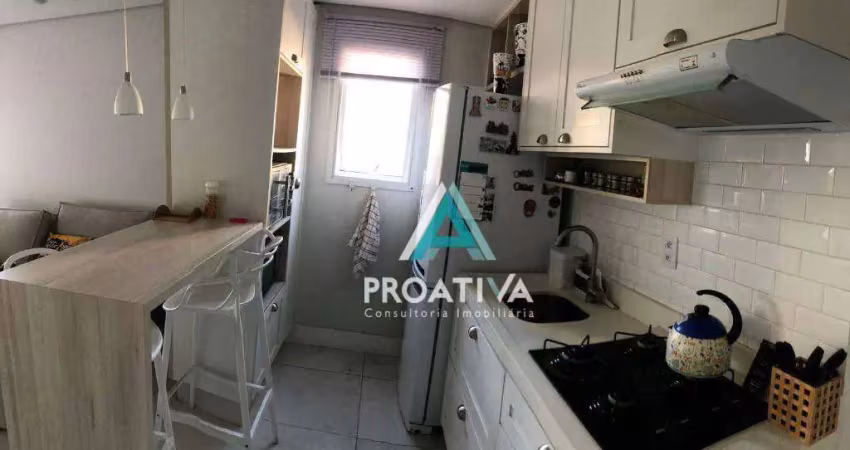 Apartamento com 2 dormitórios à venda, 54 m² por r$ 530.000,00 - jardim - santo andré/sp