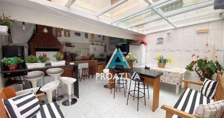 Sobrado com 3 dormitórios à venda, 175 m² - vila pires - santo andré/sp