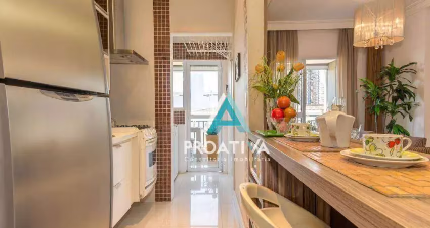 Apartamento com 3 dormitórios à venda, 77 m²  - vila caminho do mar - são bernardo do campo/sp