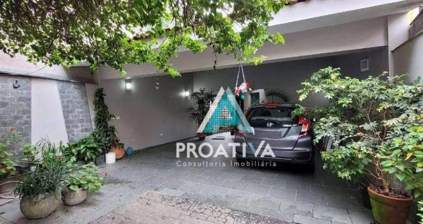 Sobrado com 3 dormitórios à venda, 301 m²  - vila valparaíso - santo andré/sp