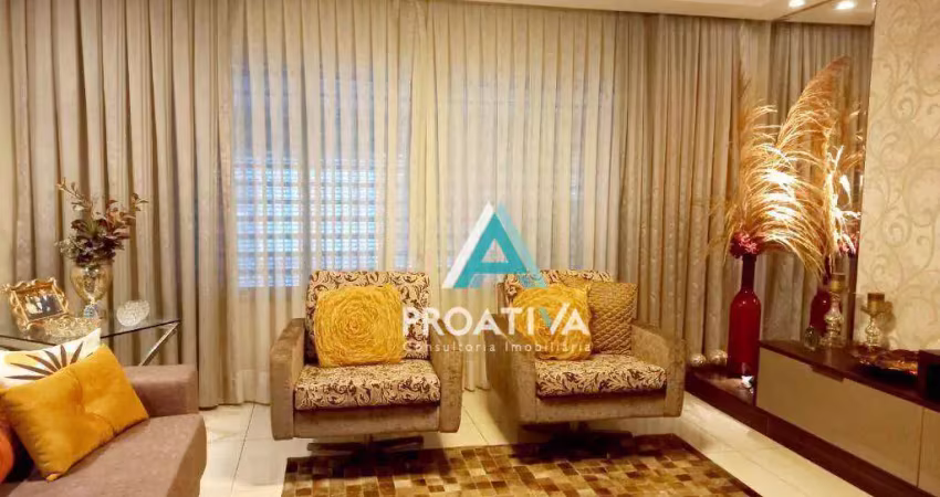 Sobrado com 3 dormitórios à venda, 206 m²- jardim bela vista - santo andré/sp