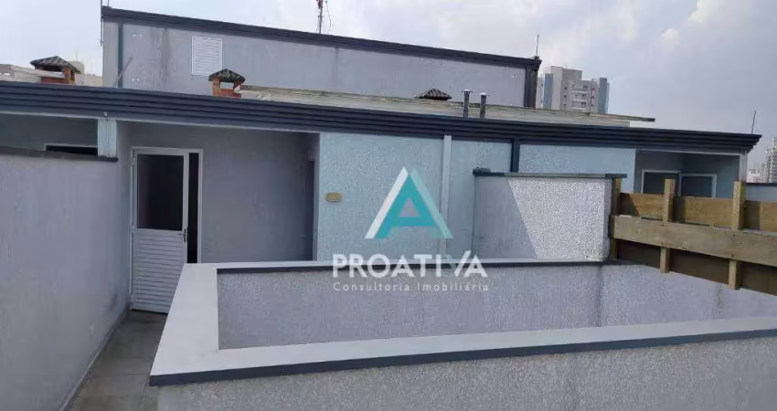 Cobertura com 2 dormitórios à venda, 120 m² por r$ 550.000,00 - vila pires - santo andré/sp