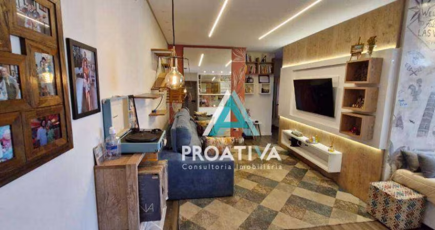 Apartamento com 3 dormitórios, 96 m² - Vila Scarpelli - Santo André/SP