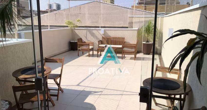 Cobertura à venda, 80 m² por r$ 550.000,00 - parque das nações - santo andré/sp