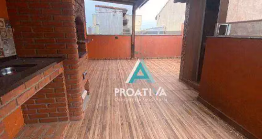 Cobertura com 2 dormitórios à venda, 38 m² - parque das nações - santo andré/sp