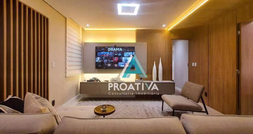 Apartamento com 3 dormitórios à venda, 177 m² - jardim - santo andré/sp