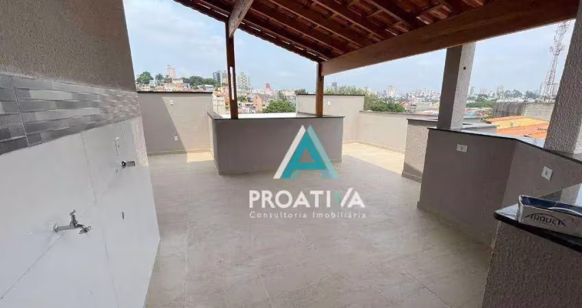 Cobertura à venda, 95 m² por r$ 465.000,07 - parque das nações - santo andré/sp
