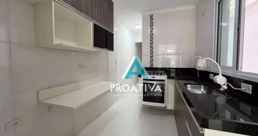 Apartamento com 2 dormitórios à venda, 54 m²  - jardim santo antônio - santo andré/sp