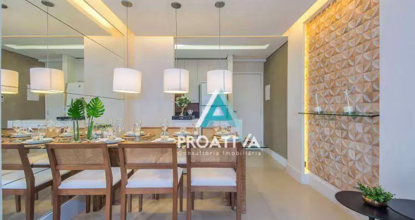 Apartamento com 3 dormitórios à venda, 61 m²  - Vila Curuçá - Santo André/SP