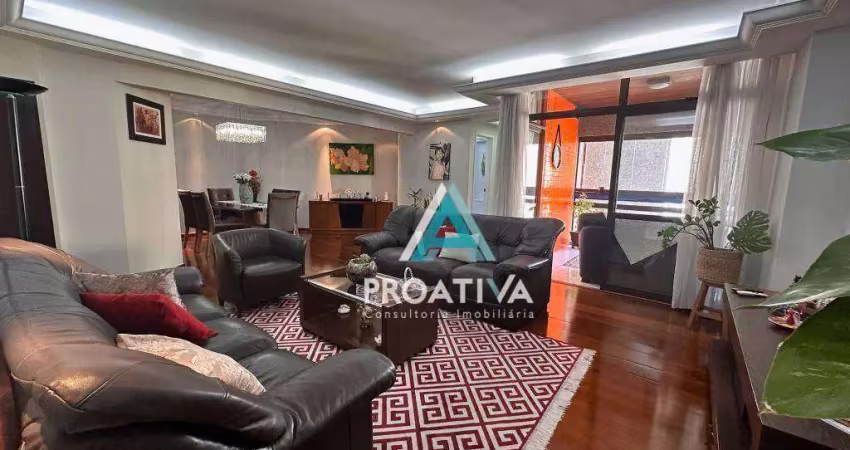 Apartamento com 3 dormitórios à venda, 175 m²- jardim - santo andré/sp