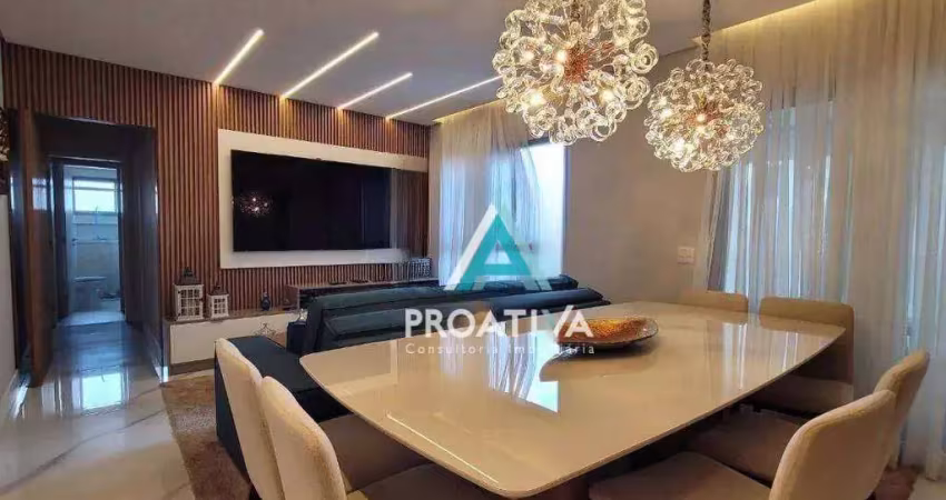 Apartamento com 4 dormitórios à venda, 153 m² por r$ 2.600.000,00 - jardim - santo andré/sp