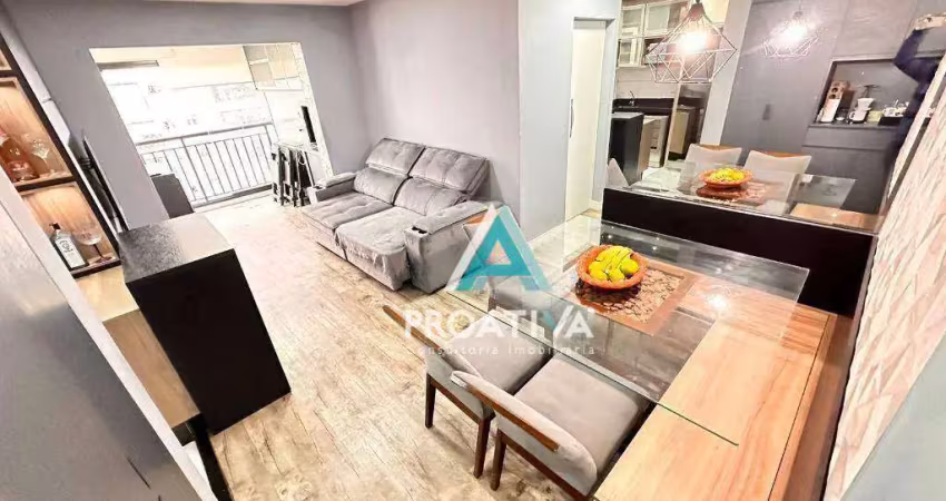 Apartamento com 3 dormitórios à venda, 70 m² por r$ 750.000,00 - jardim - santo andré/sp
