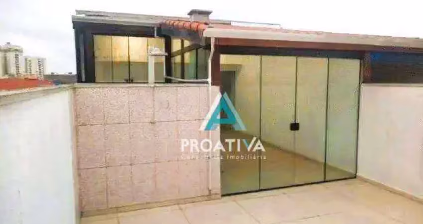 Cobertura com 2 dormitórios à venda, 100 m² - campestre - santo andré/sp