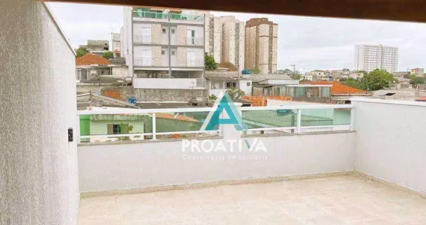 Cobertura com 2 dormitórios à venda, 80 m² por r$ 420.000,00 - vila curuçá - santo andré/sp