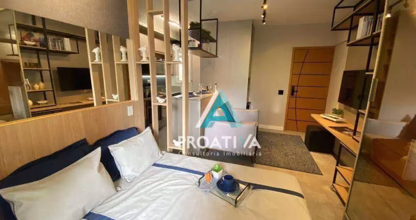 Apartamento à venda, 29 m² por r$ 351.900,05 - jardim - santo andré/sp