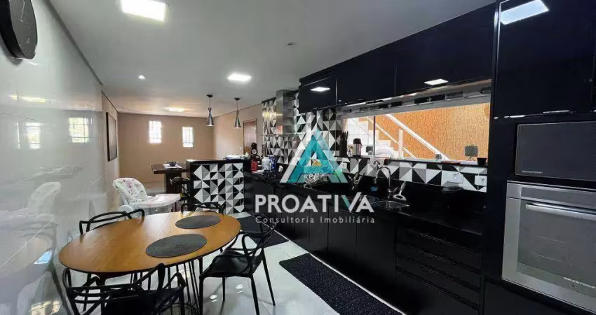 Sobrado com 2 dormitórios à venda, 250 m² - jardim vila rica - santo andré/sp