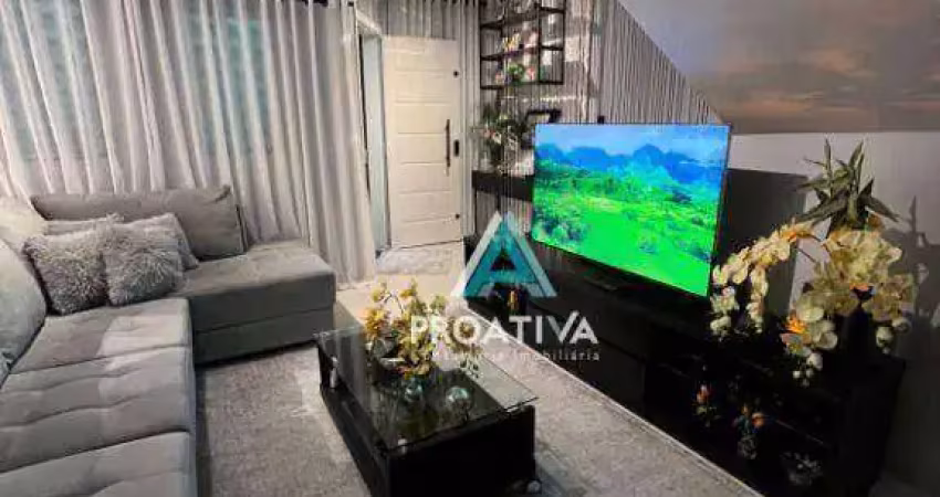Sobrado com 3 dormitórios à venda, 164 m² - jardim milena - santo andré/sp