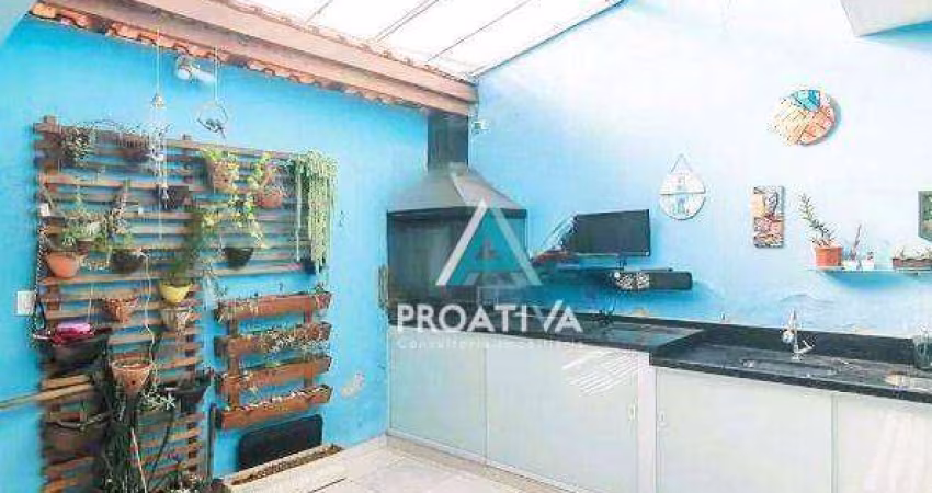 Sobrado à venda, 111 m² por R$ 510.000,00 - Vila Scarpelli - Santo André/SP