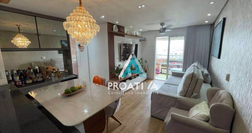 Apartamento com 3 dormitórios à venda, 79 m² - Campestre - Santo André/SP