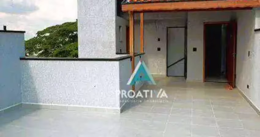 Cobertura com 2 dormitórios à venda, 100 m² por r$ 430.000,00 - jardim silvana - santo andré/sp