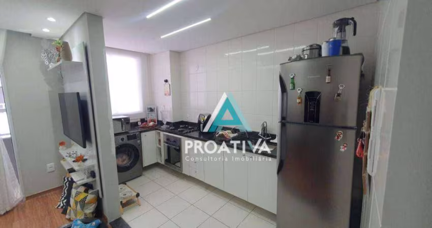 Apartamento com 2 dormitórios à venda, 50 m²- Vila Metalúrgica - Santo André/SP