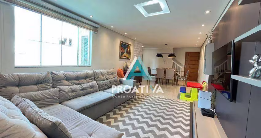 Cobertura com 3 dormitórios à venda, 240 m²  - campestre - santo andré/sp