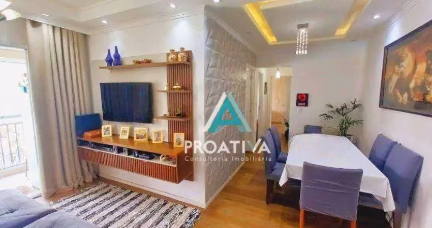 Apartamento com 3 dormitórios à venda, 84 m² - vila américa - santo andré/sp